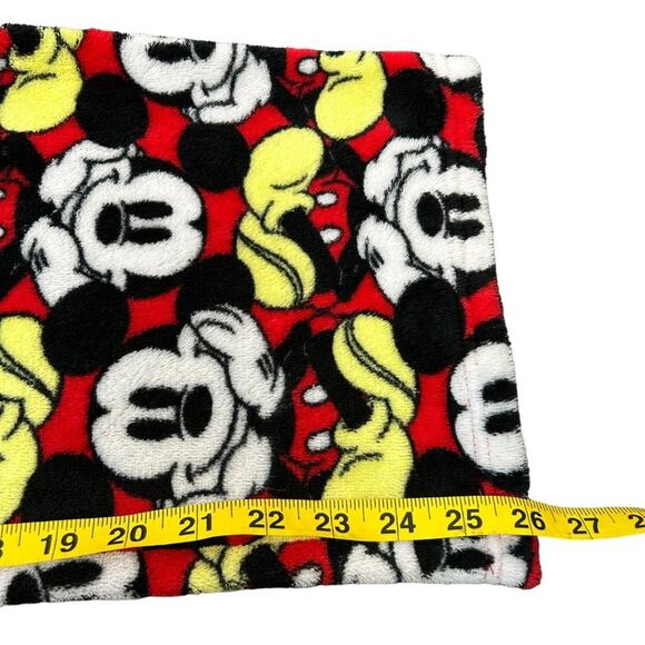Disney Mickey Mouse Lounge Pants Womens Size M Red Black Fuzzy Cozy House Pants - Picture 5 of 6